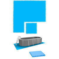 POOLMATTEN 1,9m² 8 EVA Matten 50 cm Blau - Blau, Kunststoff (50/50cm) - eyepower