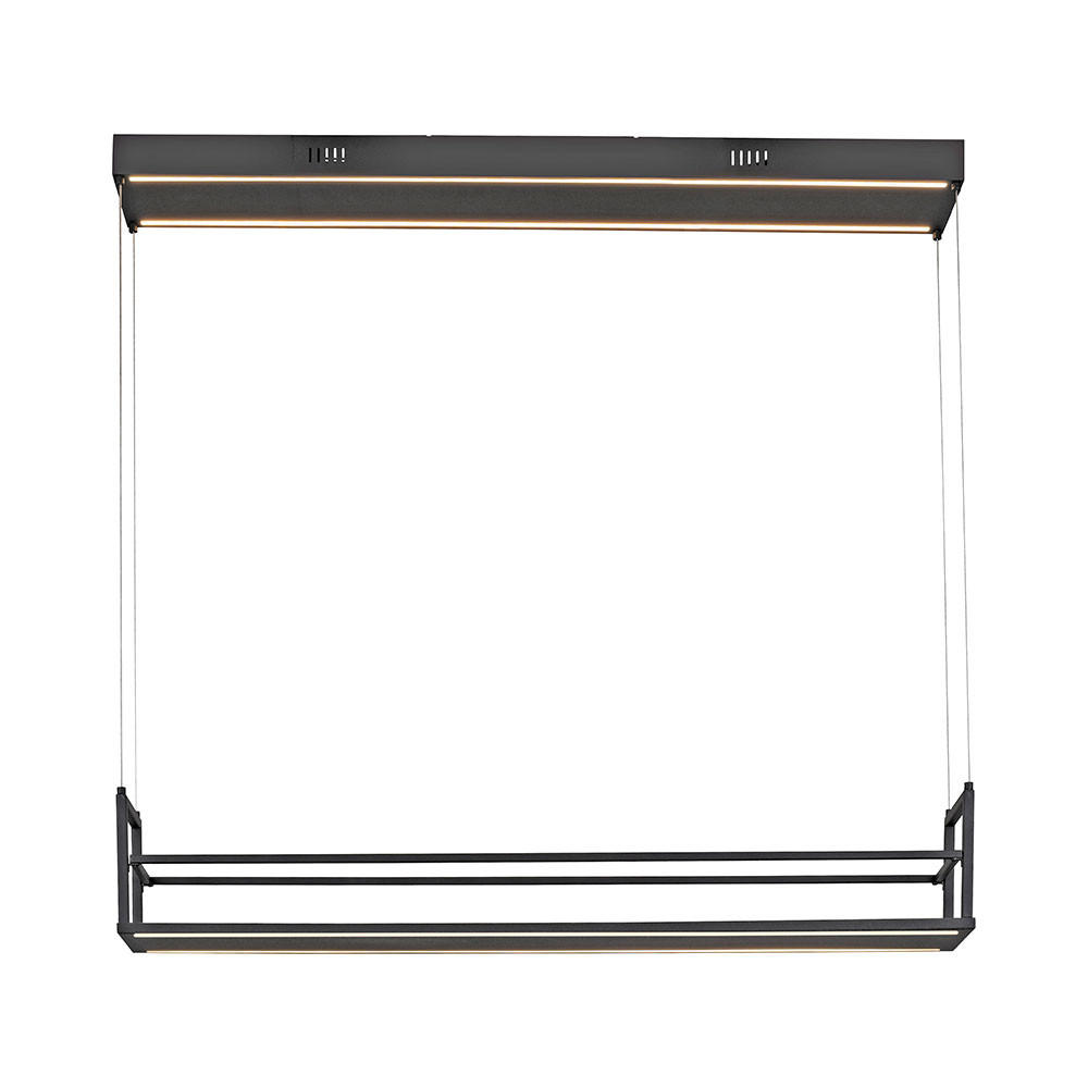 PENDELLEUCHTE SONTURA Metall Schwarz, LED, Memory - Schwarz, Metall (103.6/17.1/120cm)