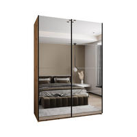 SCHWEBETÜRENSCHRANK 245,5/170/64 2-türig - Schwarz/Weiß, Holz/Metall (170/245/64cm) - Abiks Möbel