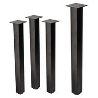 TISCHBEINE 4er Set I-Design H:90 cm Industrial 8x8 cm - Dunkelgrau, Metall (14/90/14cm) - ML-DESIGN