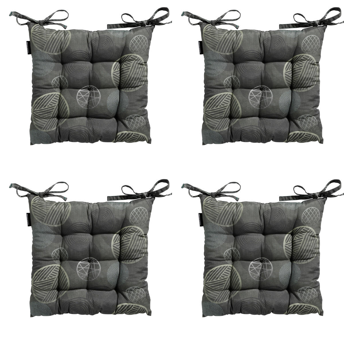 SITZKISSEN Kreis 46/46 cm 4er-Set - Grün, Textil (46/8/46cm) - Madison