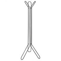 KLEIDERSTÄNDER Metall schwarz 162 cm Britton - Schwarz, Metall (48/162/48cm) - Beliani