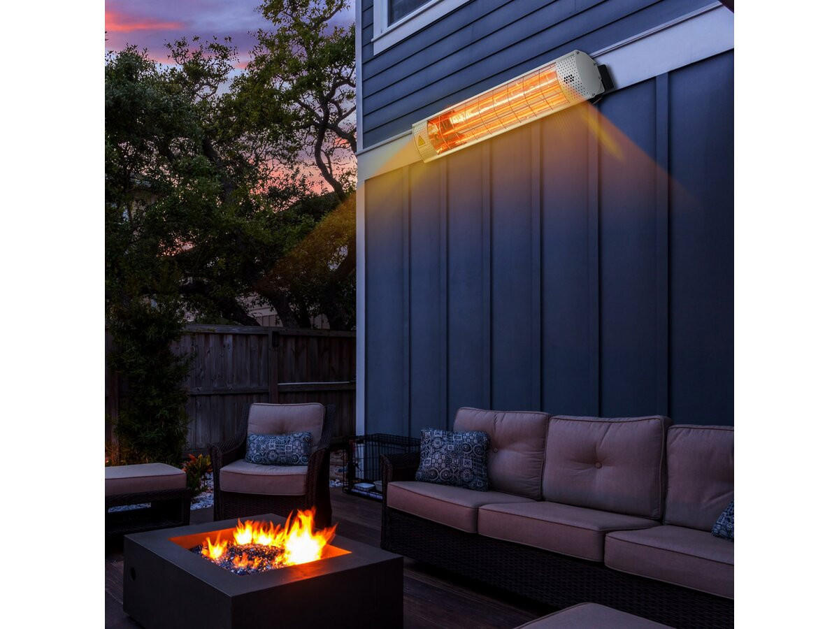 AUSSENHEIZUNG Silber - Grau, Metall (6/7.2/56cm) - Habitat Garten