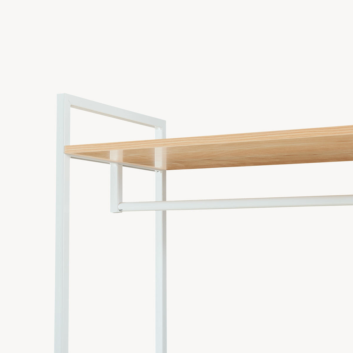 GARDEROBENSTÄNDER Larem - Eichefarben/Schwarz, Holzwerkstoff/Metall (84/180/40cm) - [en.casa]