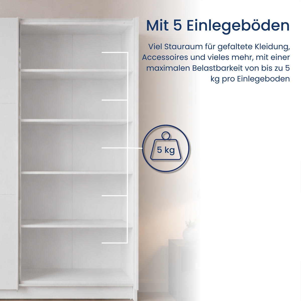 SCHWEBETÜRENSCHRANK 2-Türen in Weiß - Weiß, Holzwerkstoff (60/207/200.6cm) - Home Collective