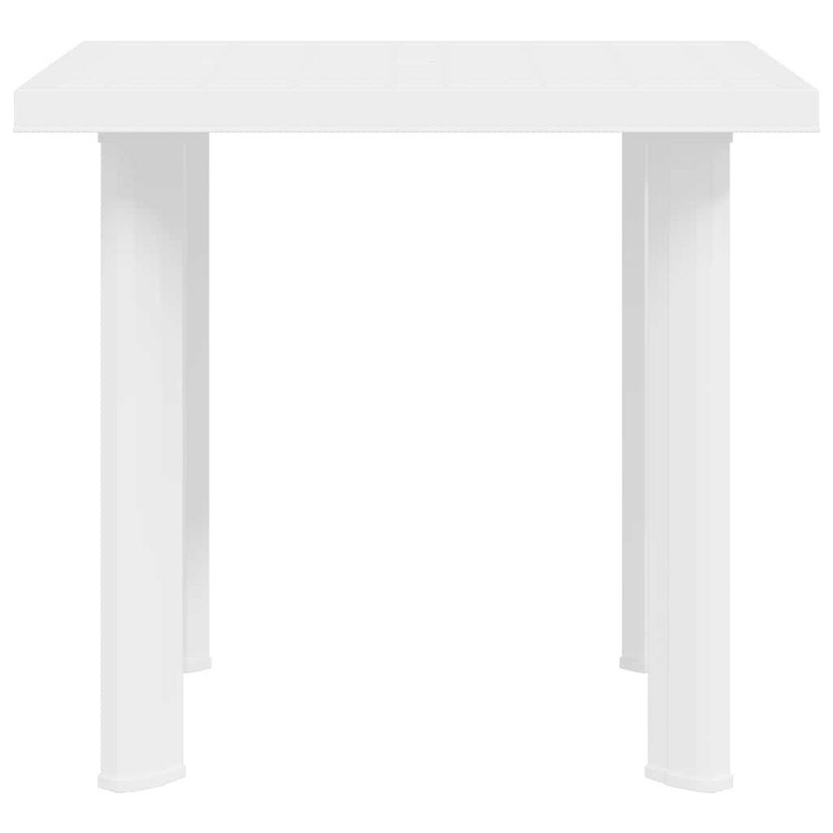 GARTENTISCH Weiss 80/75/72 Cm Kunststoff - Weiß, Kunststoff (75/80/72cm) - vidaXL