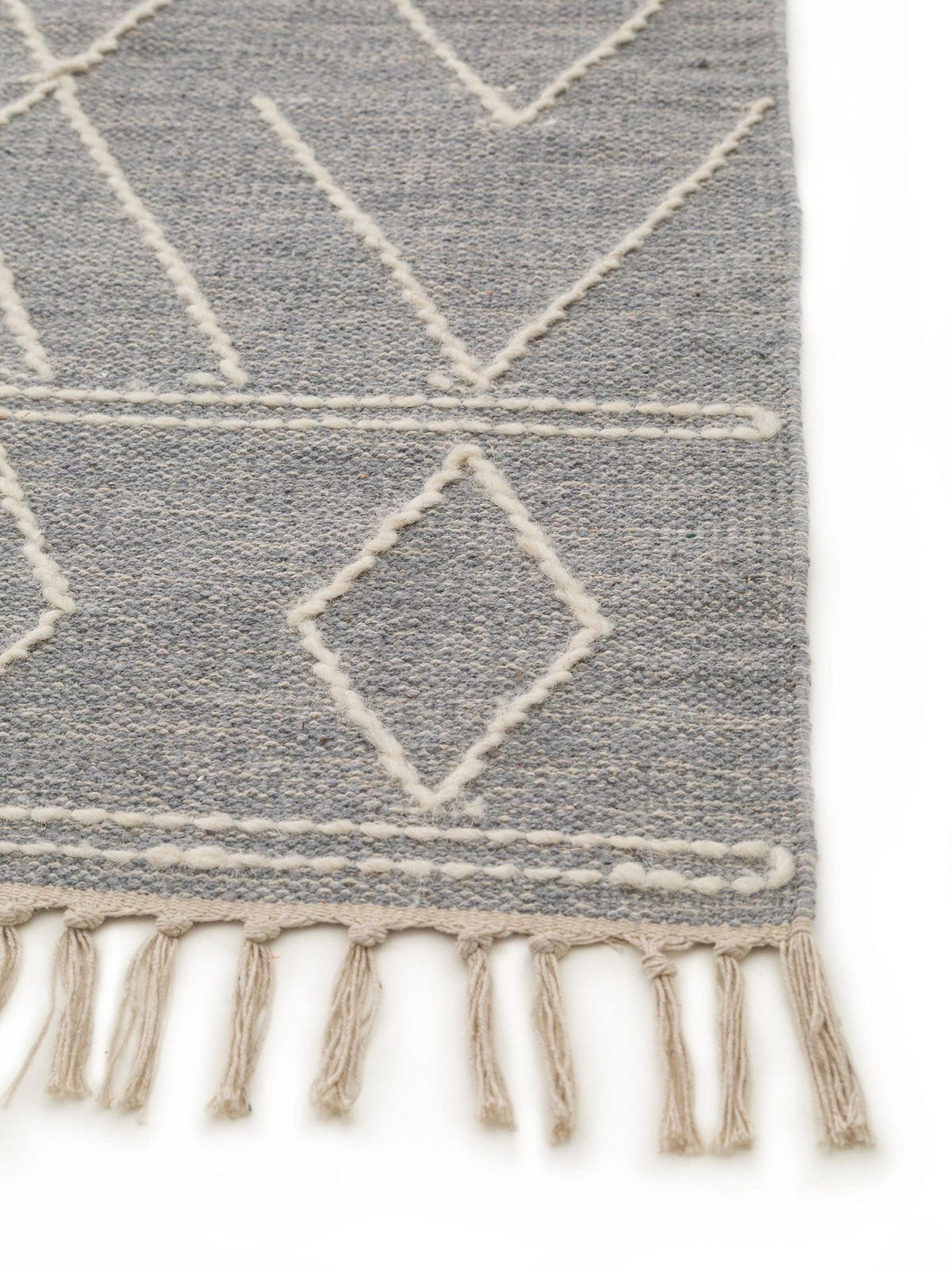 BAUMWOLLTEPPICH Sydney Hellgrau 80x150 cm - Grau, Textil (80/1cm) - KUNSTLOFT