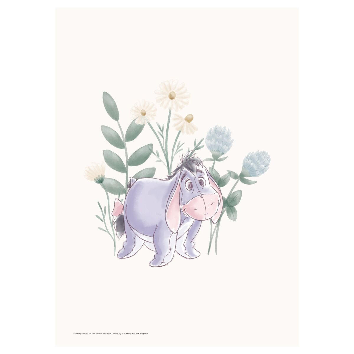 POSTER Disney's Eeyore in Pastel Meadow - Multicolor, Papier (70/100/0.1cm) - Poster&Frame