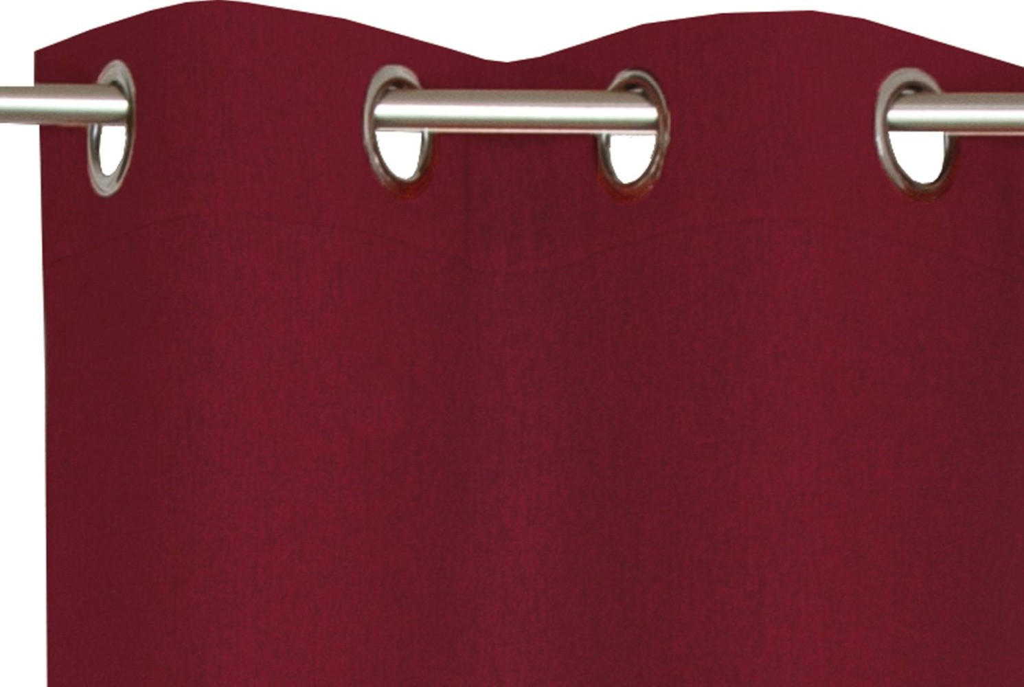 ÖSENVORHANG Harp darkred 140x250cm - Dunkelrot, Textil (140/250cm) - Esprit