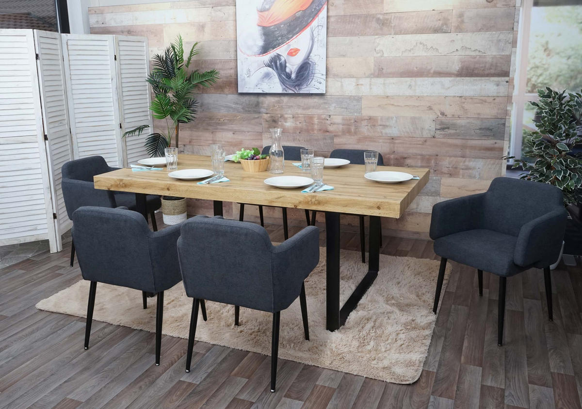 ESSZIMMERSTUHL Anthrazit - Anthrazit, Textil (57/77/56cm) - MCW