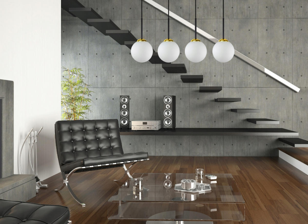 PENDELLEUCHTE Milano Glas - Goldfarben/Schwarz, Glas/Metall (14/65/80cm) - kiki design