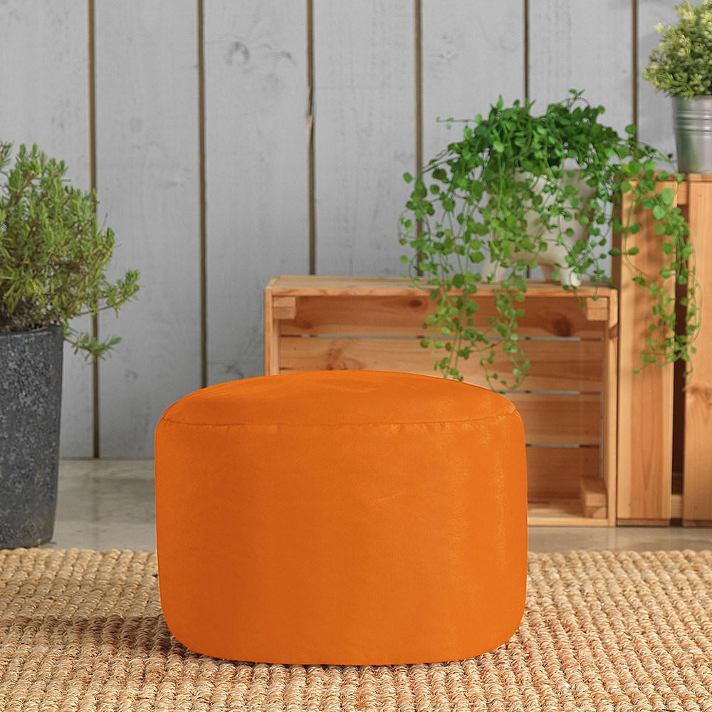 SITZPOUF Klassisch Rund - Orange, Kunststoff (38/20/38cm) - Veeva