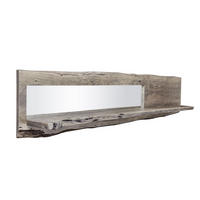 WANDREGAL Akazie 191x22x38 grau lackiert PURE ACACIA #412 - Grau, Holz (191/38/22cm) - Massivmoebel24