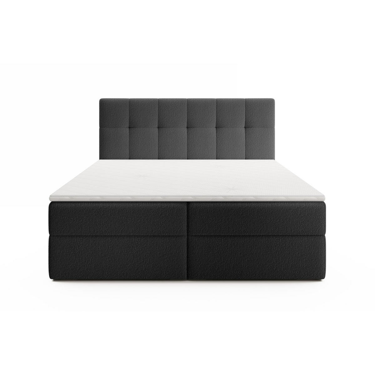 BOXBETT Arturo In Freya - Schwarz, Holzwerkstoff/Textil (160/200cm) - Fun Möbel