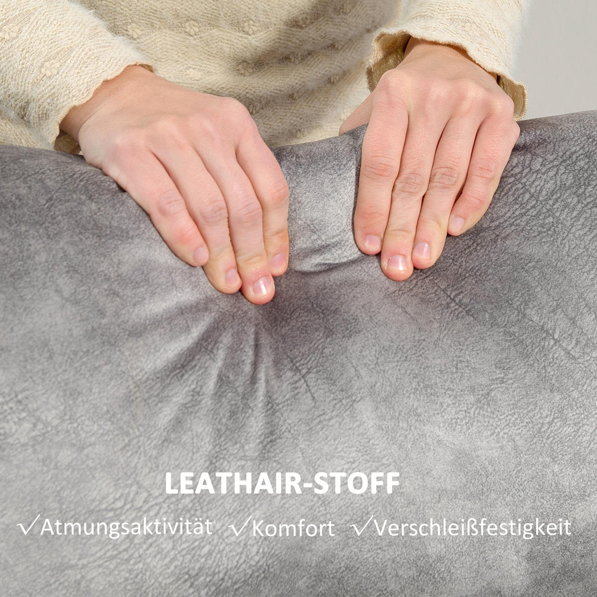 FERNSEHSESSEL Relaxsessel mit Liegefunktion, 2 Sitzer Sofa mit Fußablage, Grau - Grau, Textil (95/101/118cm) - HOMCOM