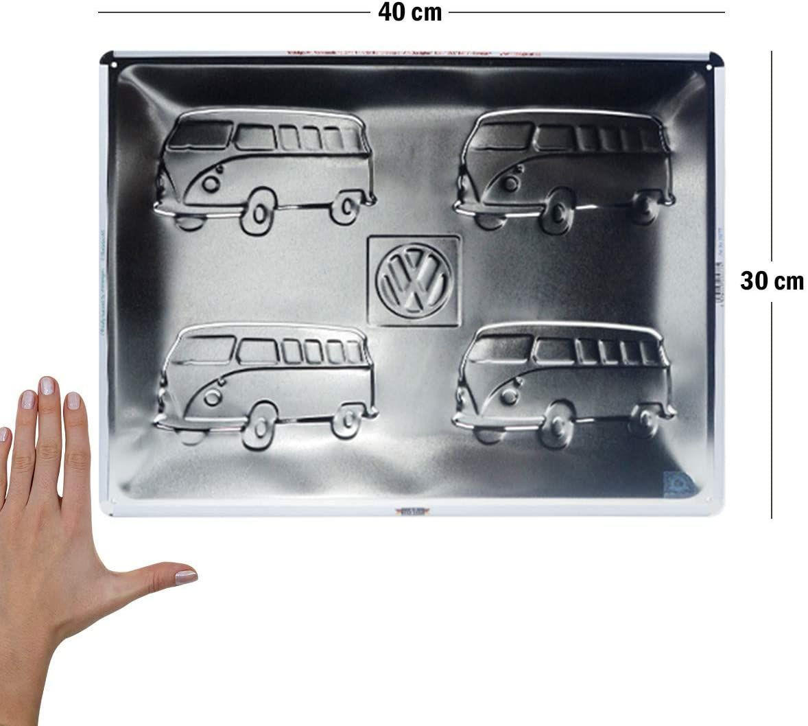 BLECHSCHILD 30/40 cm Volkswagen VW BulliPop Art - Multicolor, Metall (40/30/0.2cm) - Nostalgic-Art