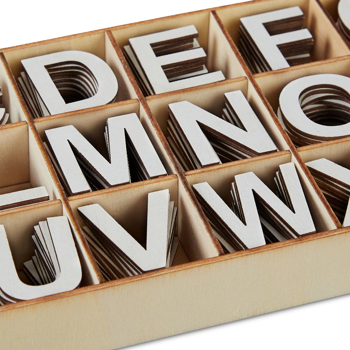 324TLG.HOLZBUCHSTABEN-SET - Multicolor, Holz (10.5/2.5/30cm) - Relaxdays