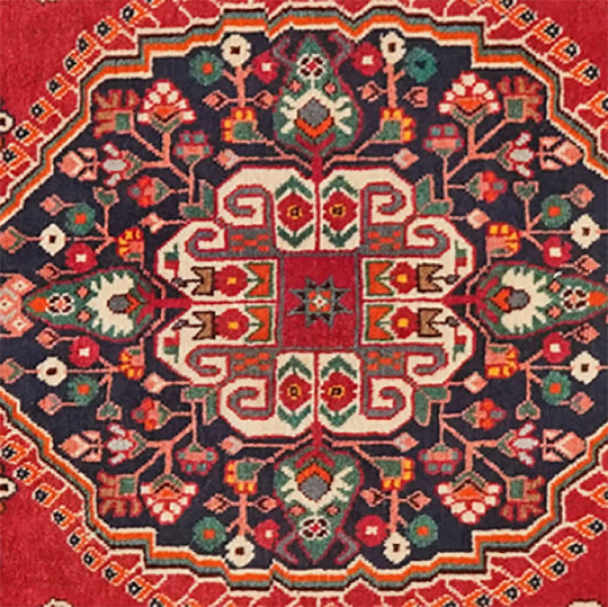 ORIENTTEPPICH handgeknüpft Gashgai Rot 63/63 cm Schurwolle - Rot, Textil (63/63cm) - Looma