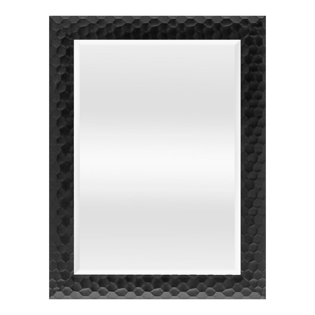 WANDSPIEGEL Ocre - Schwarz, Glas/Kunststoff (50/84/70cm) - [en.casa]