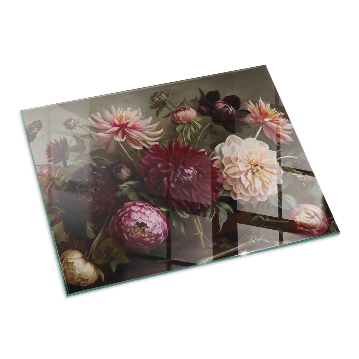 ArtPrintCave Glasplatte Weinrot 80x60x0.4 cm