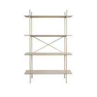 STANDREGAL Marcio Kast/ Beige - Schwarz, Holzwerkstoff (120/180/40cm) - Housecraft Living