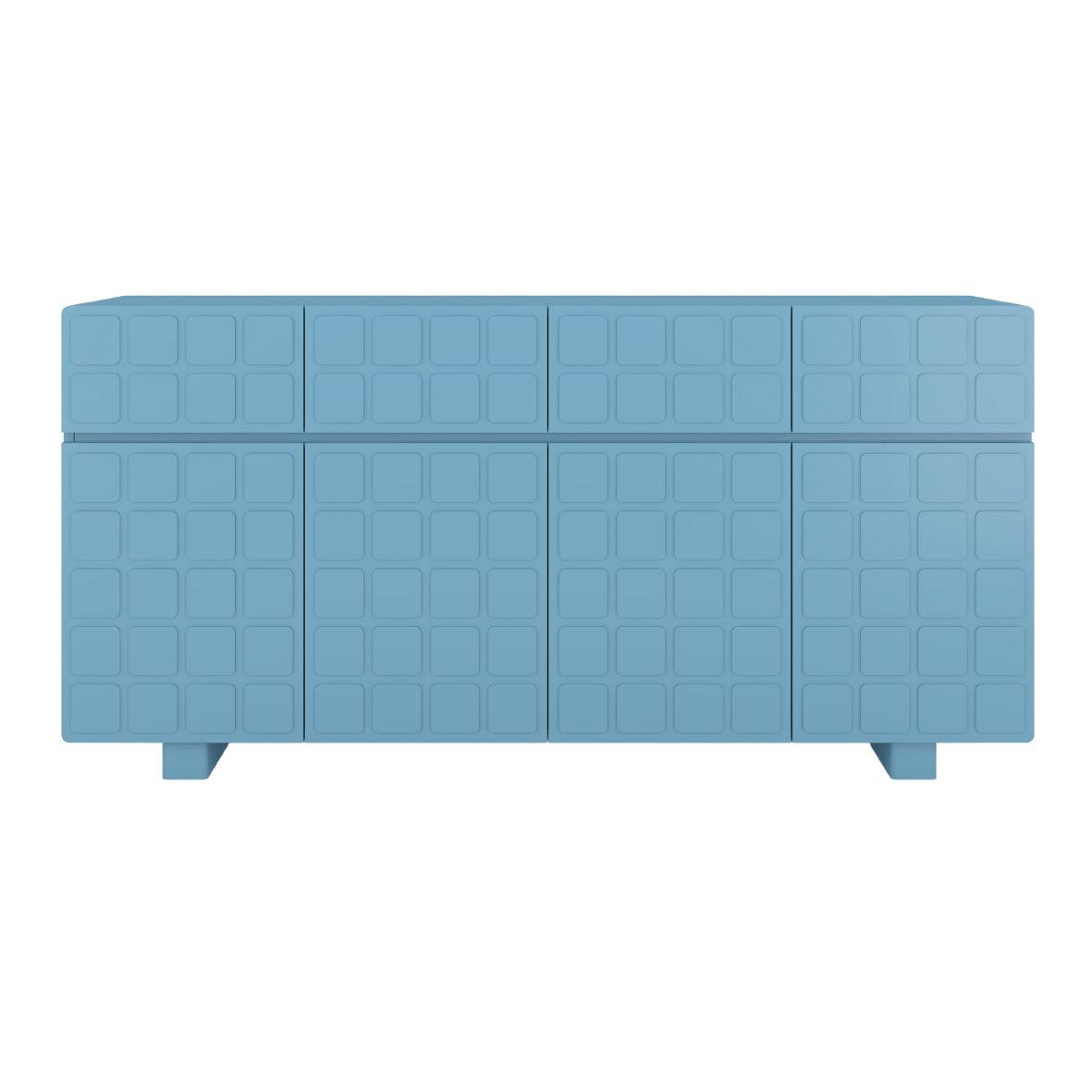 SIDEBOARD Cubo Long, Geometrische 3D Fronten, 169 cm, Blau - Pastellblau, Holz/Holzwerkstoff (168.9/83.8/41.8cm) - Skandica