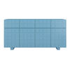 SIDEBOARD Cubo Long, Geometrische 3D Fronten, 169 cm, Blau - Pastellblau, Holz/Holzwerkstoff (168.9/83.8/41.8cm) - Skandica