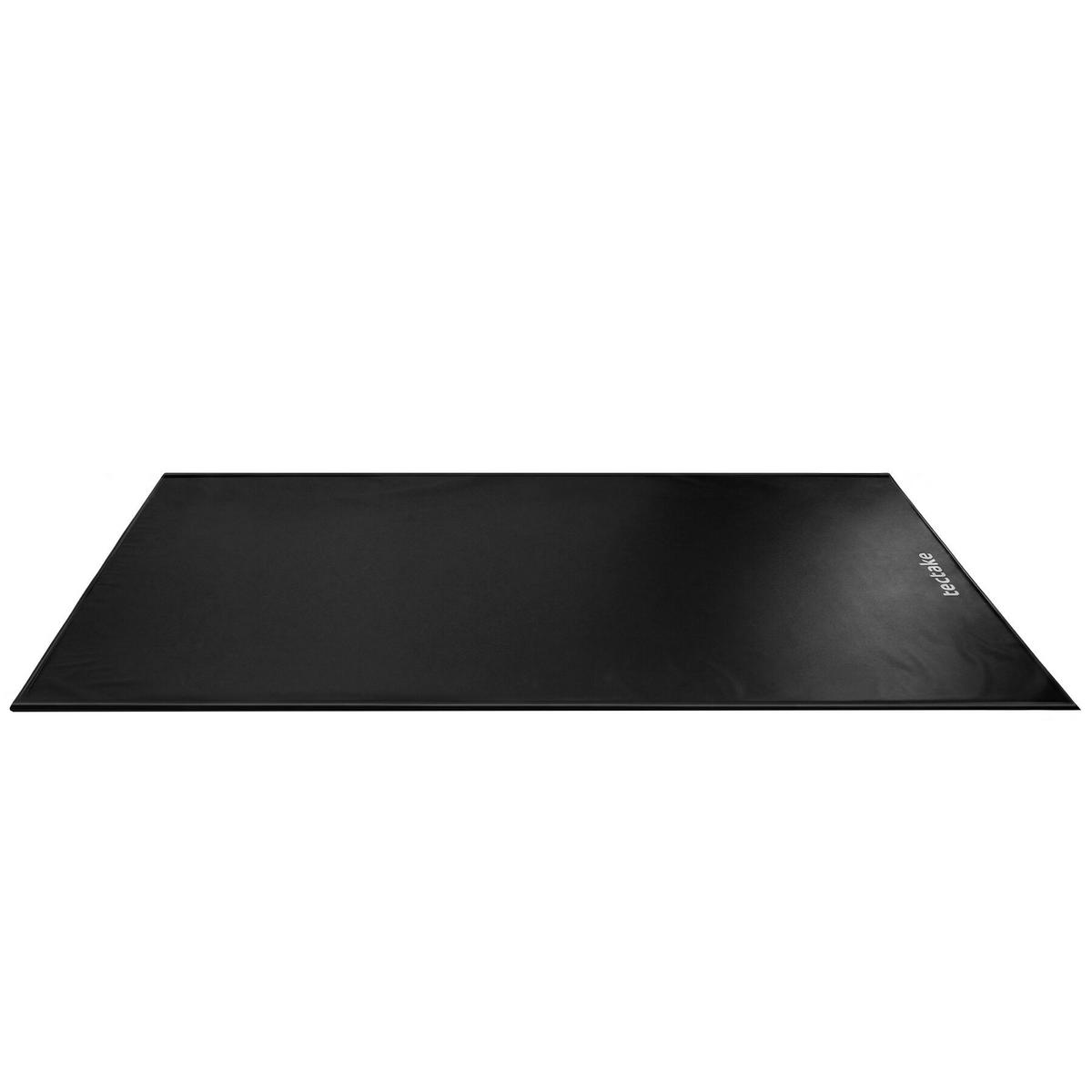 GARAGENBODENMATTE , inklusive ausziehbarem Abzieher, schwarz - Schwarz, Kunststoff (260/610cm) - tectake