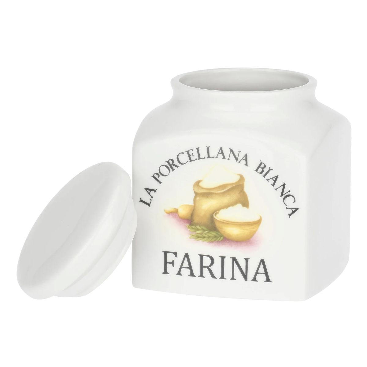 VORRATSDOSE Farina 1,1 l - Multicolor, Keramik (13/12.5/14.4cm) - La Porcellana Bianca