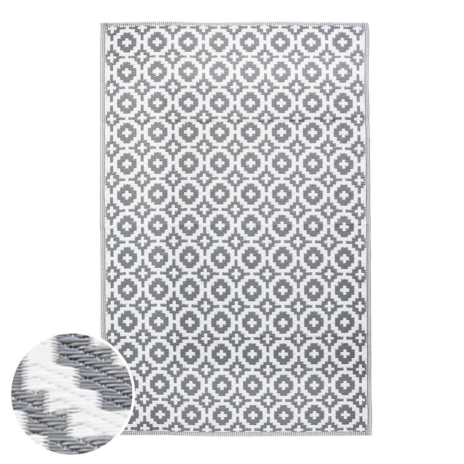 IN-/OUTDOORTEPPICH Colour Clash - Grau, Kunststoff (90/150cm) - Butlers