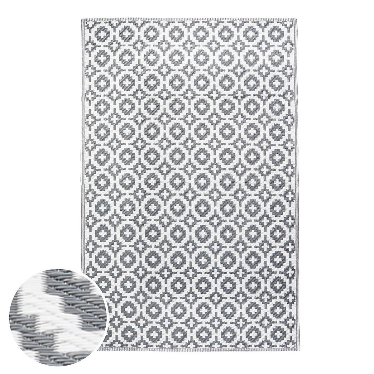 IN-/OUTDOORTEPPICH Colour Clash - Grau, Kunststoff (90/150cm) - Butlers