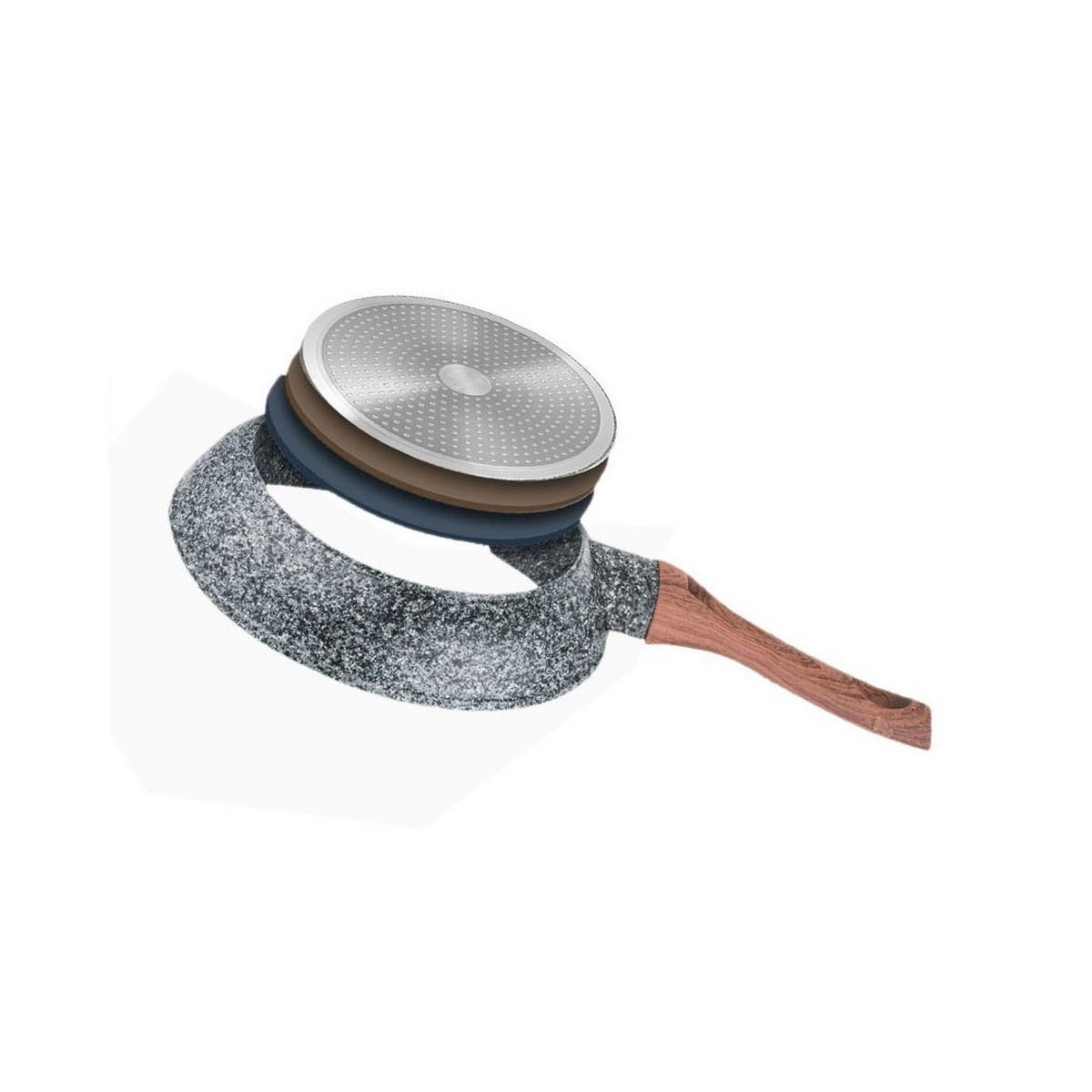 PFANNE Grau 20/20/4.5 cm KH1027 - Grau, Kunststoff (20cm) - Kinghoff 