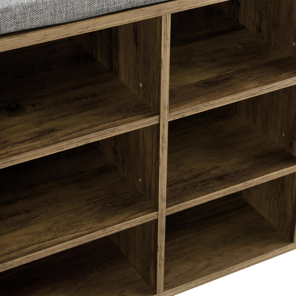 SCHUHBANK Leonidas - Braun, Holzwerkstoff/Textil (103/48/30cm) - [en.casa]