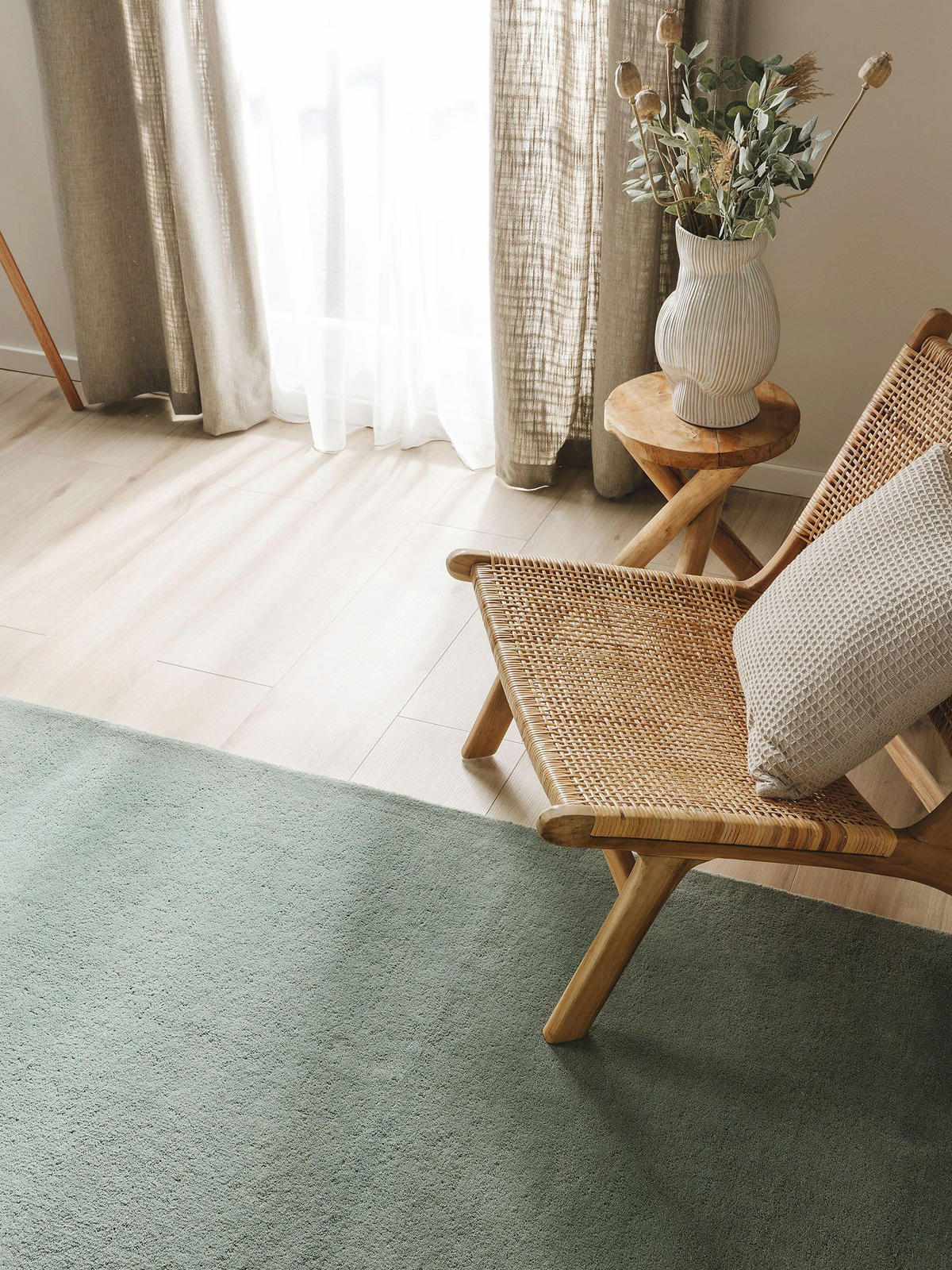WOLLTEPPICH Bent Grün 250x350 cm - Grün, Textil (250/350cm) - benuta Nest