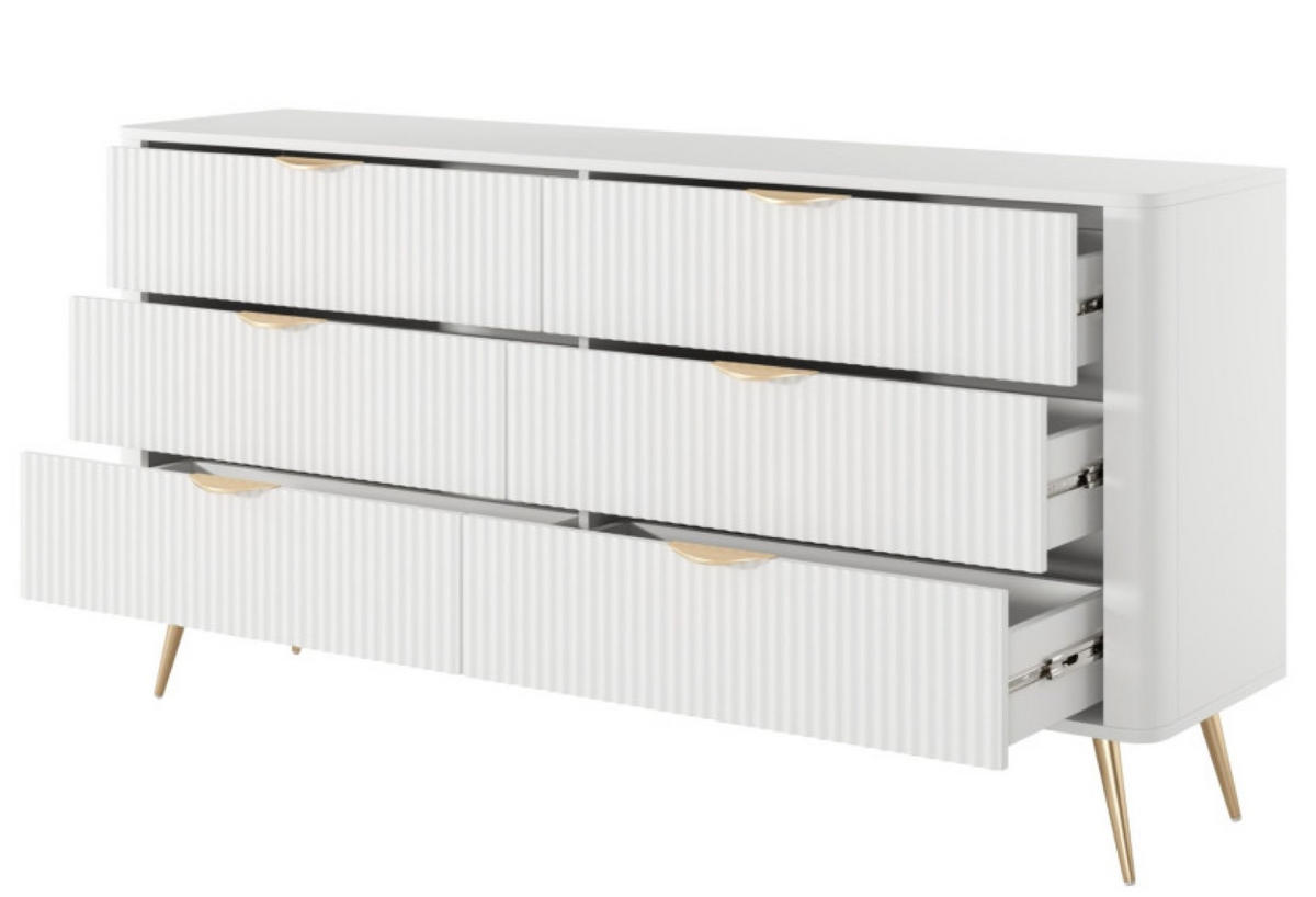 SIDEBOARD Weiss Lena - Weiß, Holzwerkstoff (163.2/81.2/38cm) - Sepro Meble
