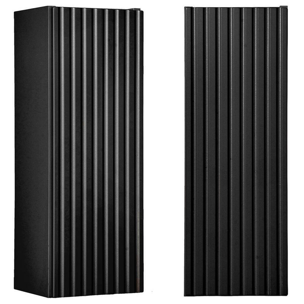 BAD-HÄNGESCHRANK Skelbolu - Schwarz, Holzwerkstoff (20/57/19cm) - [en.casa]