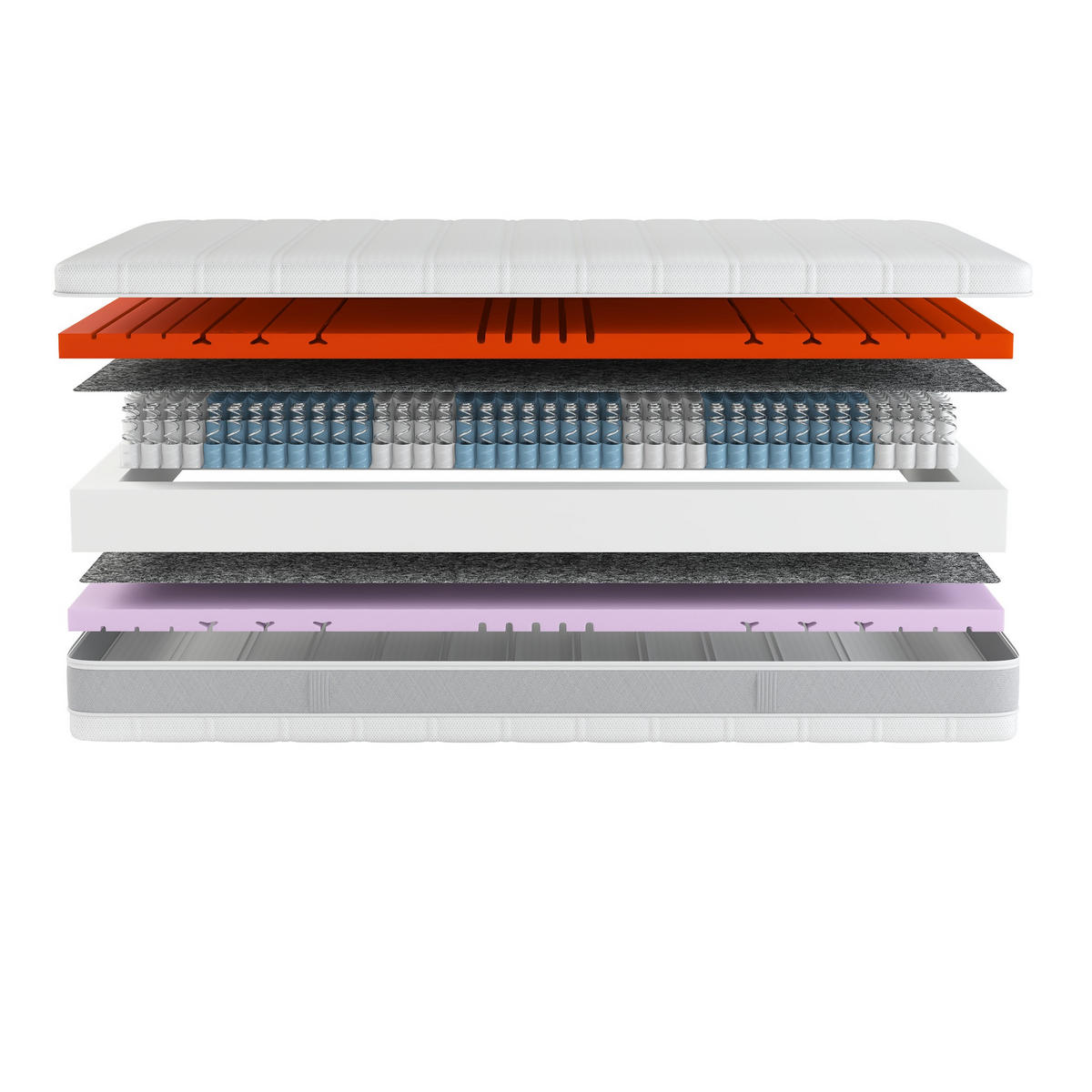 TASCHENFEDERKERN-MATRATZE "Sleep Balance TFK", H3/H4, 80 x 200 cm, Höhe: ca. 24 cm - Weiß, Textil (80/200cm) - Hn8 Schlafsysteme