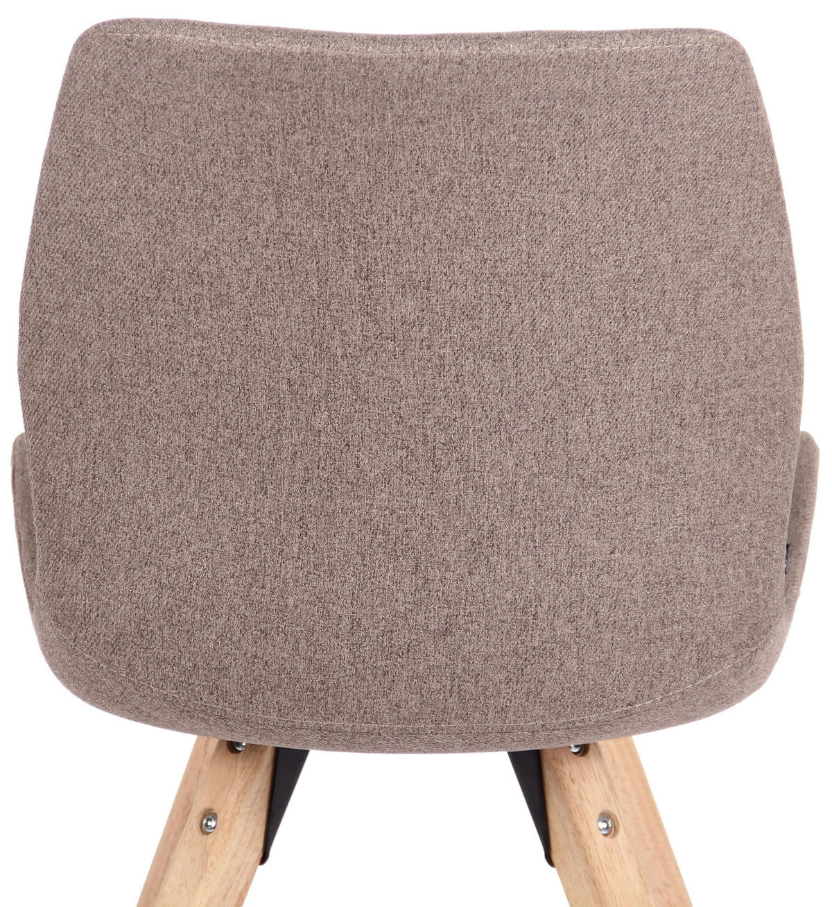 STUHL Stoff taupe - Taupe/Eukalyptusholzfarben, Holz/Textil (49/87.5/58cm) - CLP