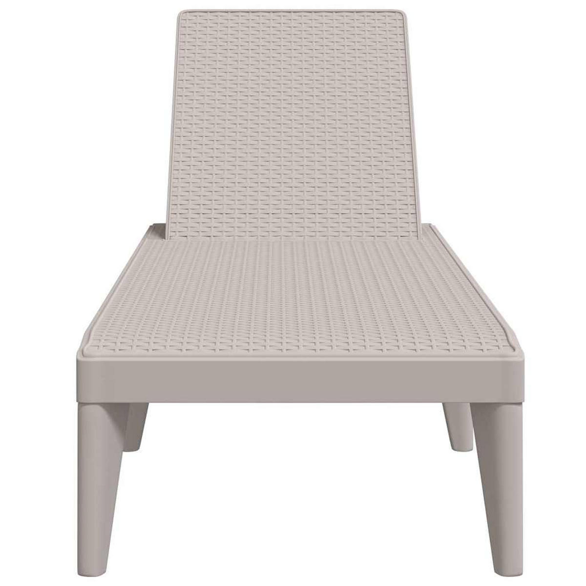 SONNENLIEGE Cappuccino-Braun 186/60/29 Cm PP - Cappuccino, Kunststoff (60/29/186cm) - vidaXL