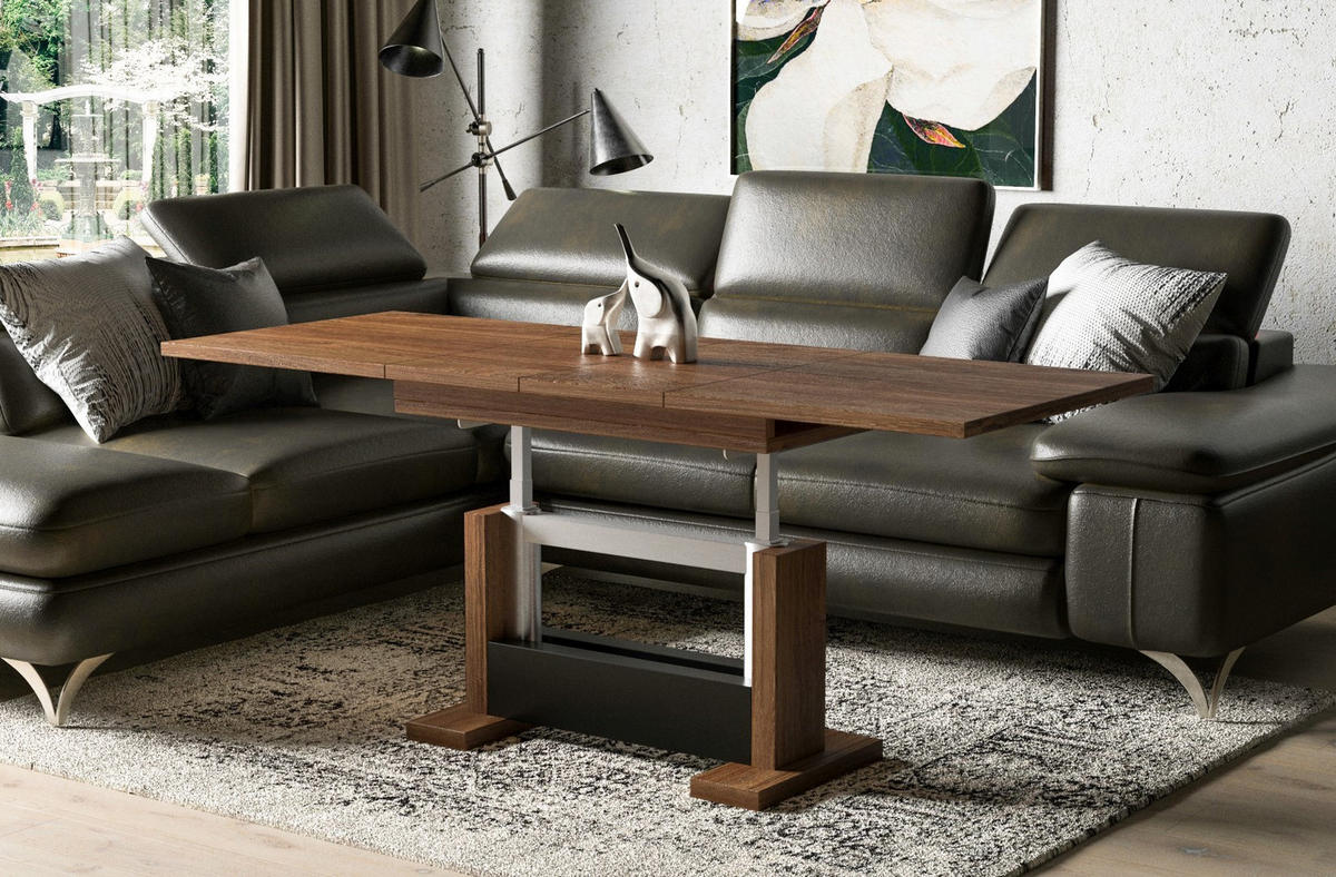 COUCHTISCH Kella höhenverstellbar ausziehbar bis 170 cm - Eiche San Remo, Holzwerkstoff (110/65/58cm) - Endo-Moebel