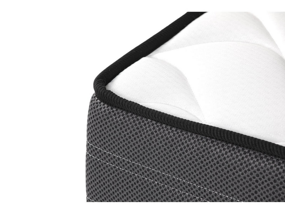 STANDARDMATRATZE - 2 Personen - stoff - weiß Ambracie - Weiß, Textil (200/200cm) - Vente-Unique