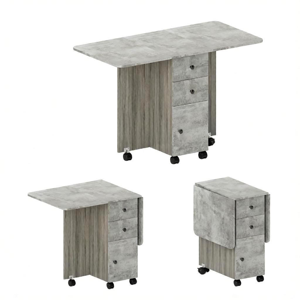 XXXLutz Esstisch Grau 60x76.5x120 cm