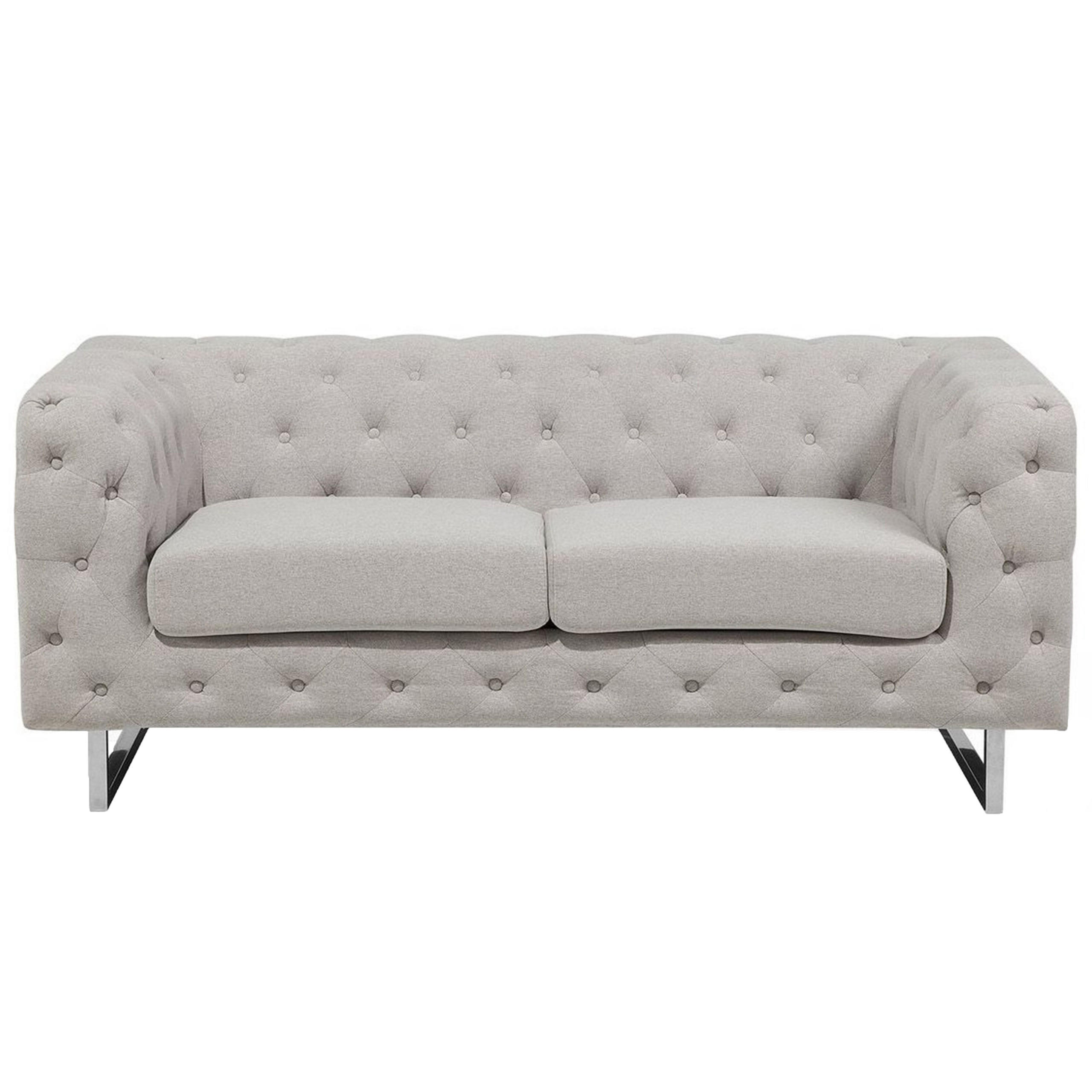 2-SITZER-SOFA Polyester Beige Vissland - Beige, Textil (172/71/87cm) - Beliani