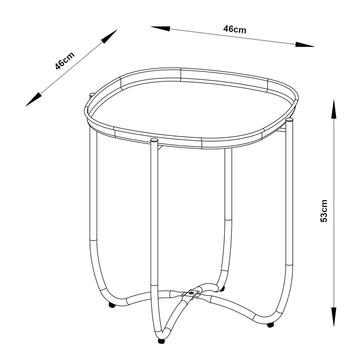 TABLETTTISCH Sandefjord - Grün, Metall (46/46/53cm) - [en.casa]