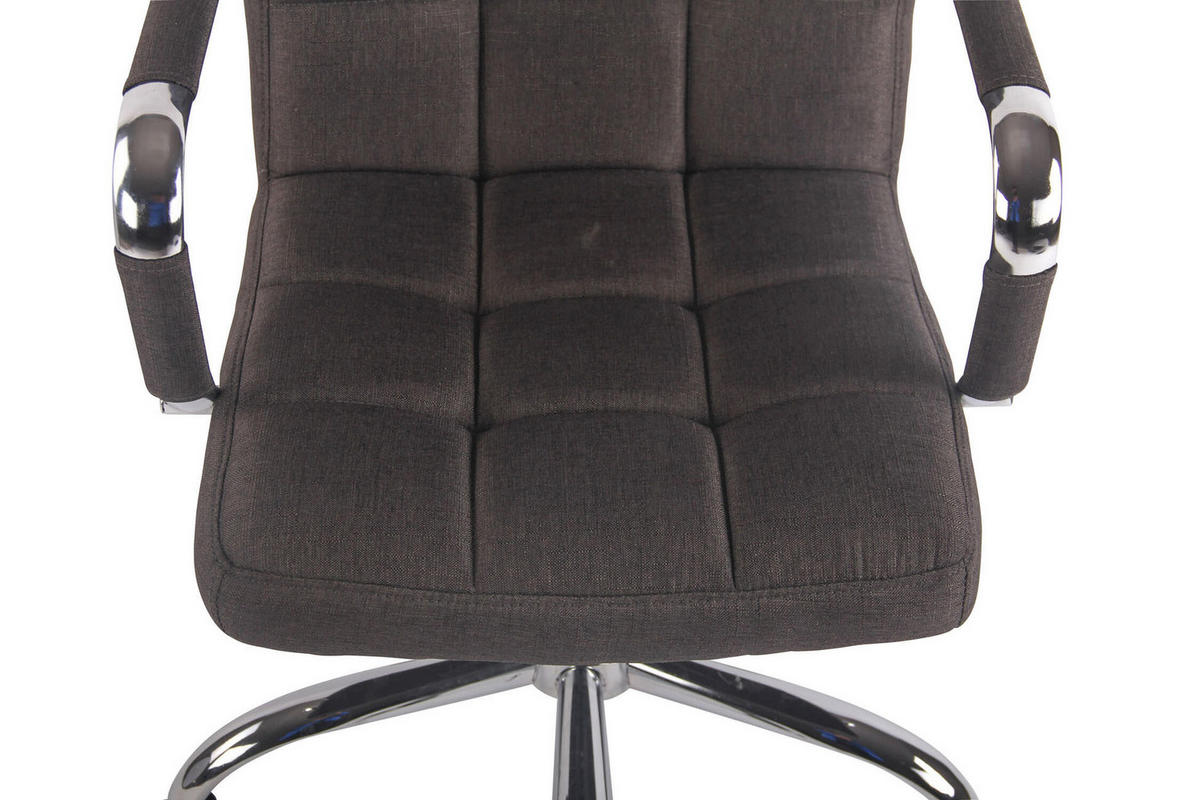 BÜROSTUHL Deal, Stoff Dunkelgrau - Dunkelgrau, Textil/Metall (56/104/62cm) - TPFLiving
