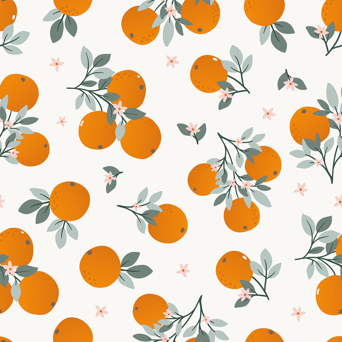 VLIESTAPETE Louise, Orangen 50 cm x 10 m, orange - Orange, Papier (50/1000cm) - Lilipinso