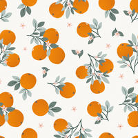 VLIESTAPETE Louise, Orangen 50 cm x 10 m, orange - Orange, Papier (50/1000cm) - Lilipinso