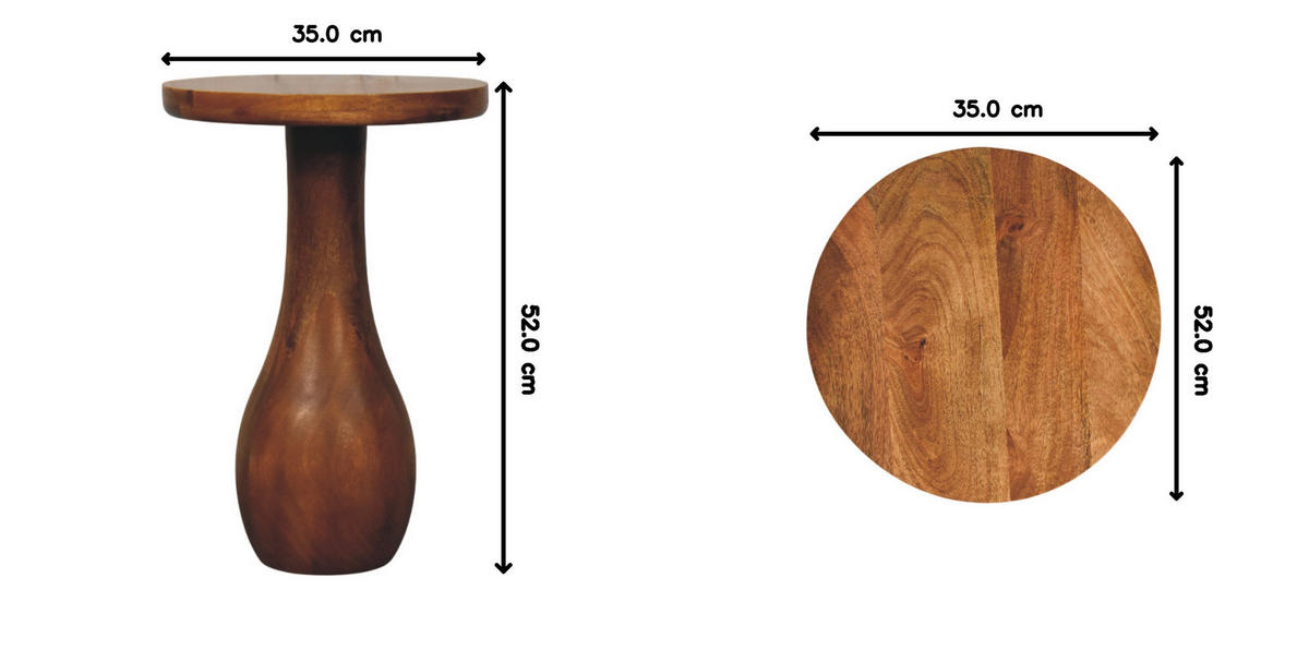 BEISTELLTISCH mit Amber-Eichen-Finish, Platz auf der Tischplatte, braun - Braun, Holz (35/35/52cm) - Artisan Furniture