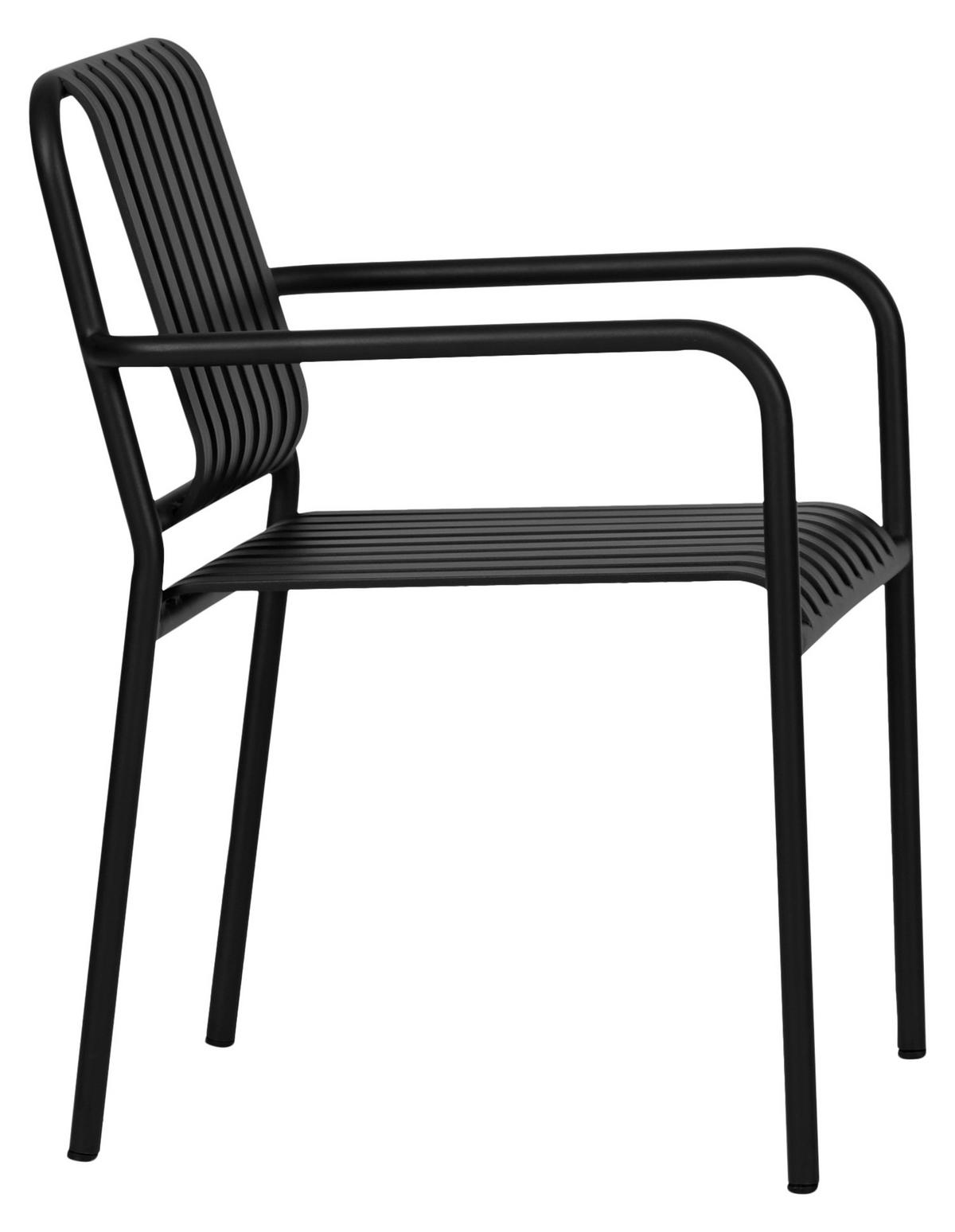 GARTENSTUHL 2er Set Schwarz - Schwarz, Holzwerkstoff (57/83/63cm) - ebuy24