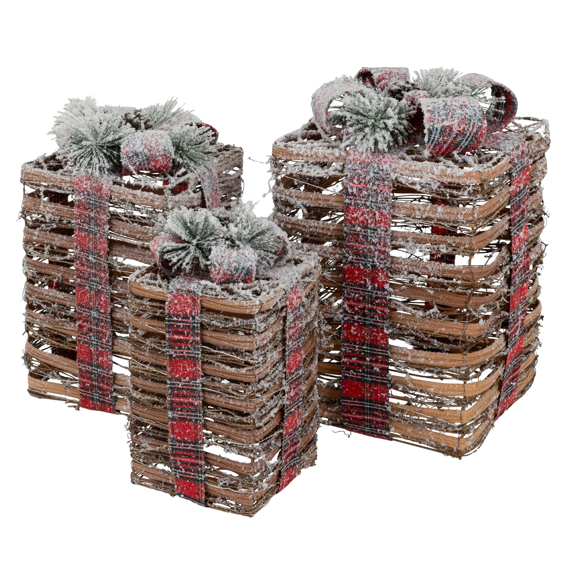 WEIHNACHT Geschenkset - Braun, Holz (25.5/42/25.5cm) - ECD-Germany